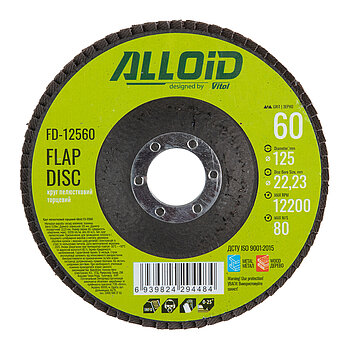 Круг пелюстковий шліфувальний Alloid 125мм х Р60 (FD-12560)