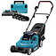 Газонокосилка аккумуляторная Makita + набор аккумуляторов 4 шт. (SET-DLM382Z-0525)