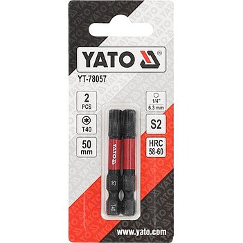 Бита ударная Torx Yato 1/4" T40 2 шт. (YT-78057)