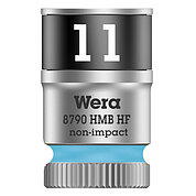 Головка торцевая 6-гранная WERA Zyklop 8790 HMB HF Cr-V 3/8" 11 мм с фиксирующей функцией (05003745001)