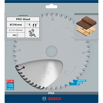 Диск пильный по дереву Bosch Eco for Wood OPTILINE Wood 216х1,4x30 мм (2608640433)