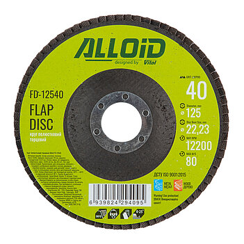 Круг лепестковый шлифовальный Alloid 125мм х Р40 (FD-12540)