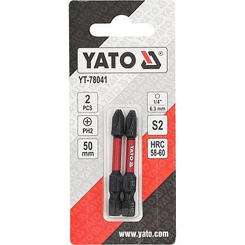 Бита ударная Phillips Yato 1/4" PH2 2 шт. (YT-78041)