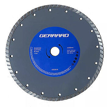 Диск алмазный сегментированный Gerrard Turbo 230x7,5x22,23 мм (128611)