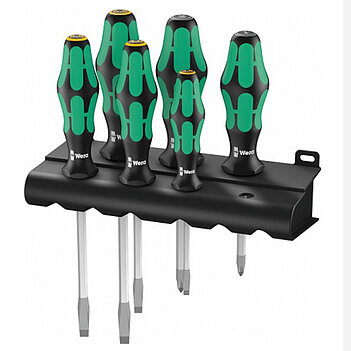 Набір викруток WERA Kraftform Plus Lasertip 334/355 SK/6 Pozidriv 6 шт. (05007681001)