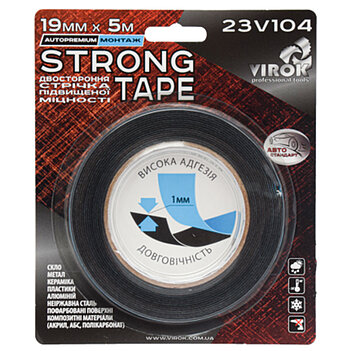 Скотч двосторонній Virok Strong Tape 19 мм х 5 м 1 шт. (23V104)