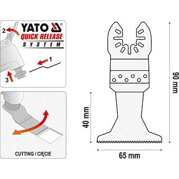 Полотно пильное погружное Yato 65x90мм (YT-34713)