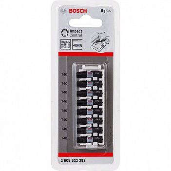 Бита Torx ударная Bosch Impact Control 1/4" T40 8шт (2608522383)
