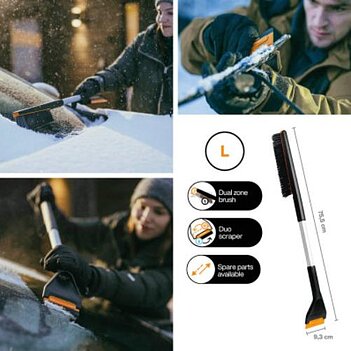 Щетка со шкребком Fiskars Plus (1078494)