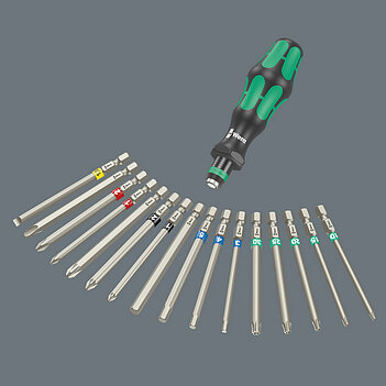 Отвертка с набором бит WERA Kraftform Kompakt 60 Tool Finder 17 шт. (05059303001)
