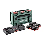 Акумулятор Li-Ion Metabo 18,0В 4 шт + зарядний пристрій ASC 145 Duo + metaBOX 145 (685135000)