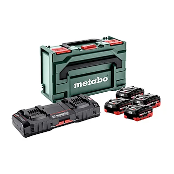 Акумулятор Li-Ion Metabo 18,0В 4 шт + зарядний пристрій ASC 145 Duo + metaBOX 145 (685135000)