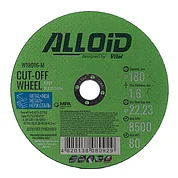 Круг відрізний по металу Alloid 41 14А 180x1,6x22,23 мм (W18016-M)