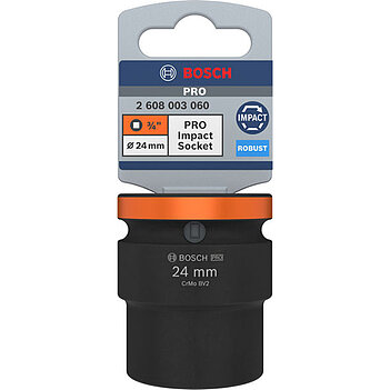 Головка торцевая 6-гранная ударная Bosch PRO Impact Socket Standart 3/4" 24 мм (2608003060)