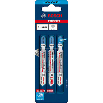 Полотно пильное по металлу Bosch EXPERT Stainless Steel T118AHM 83 мм 3 шт. (2608900561)