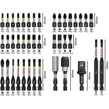 Набір біт ударних Bosch PRO Impact 1/4" 41 шт. (2608521U78)