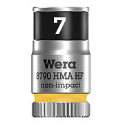 Головка торцева 6-гранна WERA Zyklop 8790 HMA HF Cr-V 1/4" 7 мм з фіксувальною функцією (05003722001)