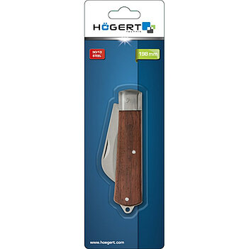Нож для снятия изоляции складной Hoegert 3Cr13 198мм (HT4C651)