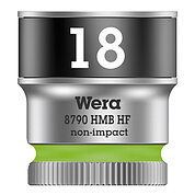 Головка торцевая 6-гранная WERA Zyklop 8790 HMB HF Cr-V 3/8" 18 мм с фиксирующей функцией (05003752001)