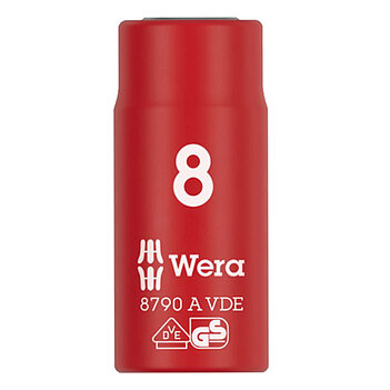 Головка торцевая 6-гранная диэлектрическая WERA 8790 A VDE 1/4" 8 мм (05005935001)