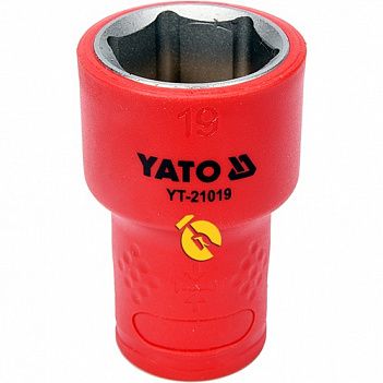 Головка торцевая 6-гранная Yato 3/8" 19 мм (YT-21019)