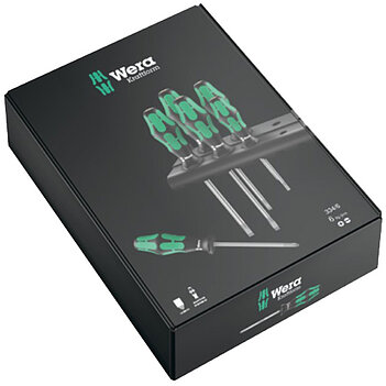 Набір викруток WERA Kraftform Plus Lasertip 334/6 Rack Phillips 6 шт. (05105650001)
