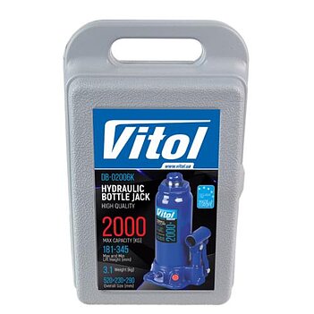 Домкрат гидравлический бутылочный VITOL 2 т (DB-02006K)