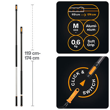 Ручка телескопічна Fiskars OneClick M 174 см (1080671)