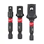 Набор переходников ударных под шуруповерт Milwaukee Shockwave 1/4", 3/8", 1/2" 3 шт. (4932479228)