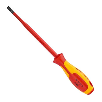 Отвертка шлицевая диэлектрическая KNIPEX SL 4,0 мм x 100 мм 1000V VDE (98 20 40 SL)