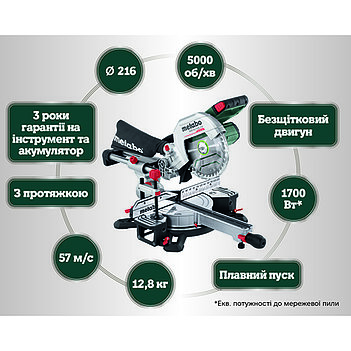 Пила торцовочная аккумуляторная KGS 18 LTX BL 216 (614216920)