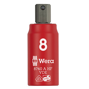 Головка торцева з бітою Hex діелектрична WERA 8740 A VDE HF Hex-Plus 1/4" 8 мм з фіксувальною функцією (05005904001) Головка торцева з бітою Hex діелектрична WERA 8740 A VDE HF Hex-Plus 1/4" 8 мм з фіксувальною функцією (05005904001)