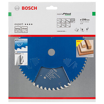 Диск пильный по дереву Bosch Expert for Wood 190x30х1,6мм (2608644049)