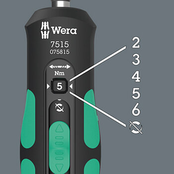 Викрутка динамометрична з набором біт WERA 7515/16 Kraftform Safe-Torque Speed Universal 1 2,0-6,0 Нм 16 шт. (05075851001)