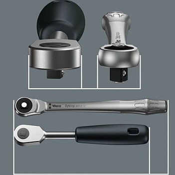 Тріскачка з переставним квадратом WERA 8003 C Zyklop Metal Cr-Mo 1/2" 76 зубців (05004063001)