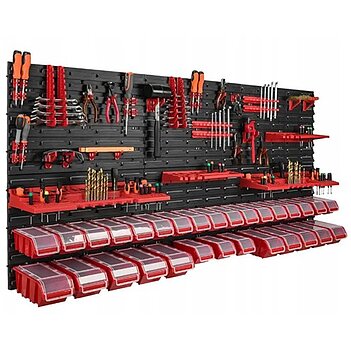 Панель для инструментов Kistenberg 174х78 см + 30 контейнеров с крышкой Вариант №64 (1433044152)
