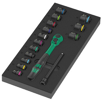 Набір інструментів в ложементі WERA Zyklop Comfort 8010 B 3/8 Set 16 шт. (05150114001)