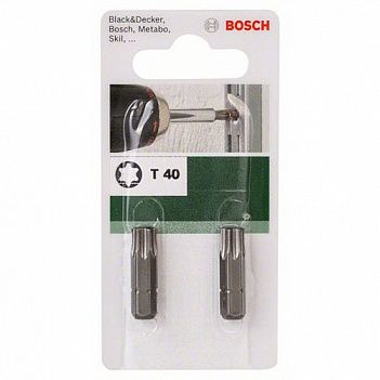Бита Torx Bosch 1/4" T40 2шт (2609255938)