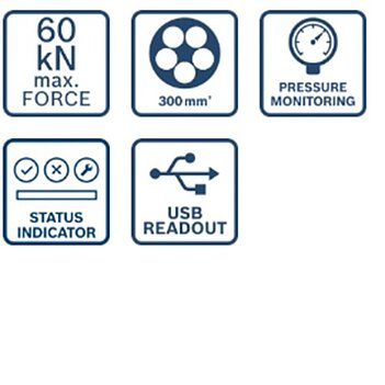 Гідравлічний обтискач кабелю акумуляторний Bosch GPH 18V-60 (06019P0100) - без акумулятора та зарядного пристрою