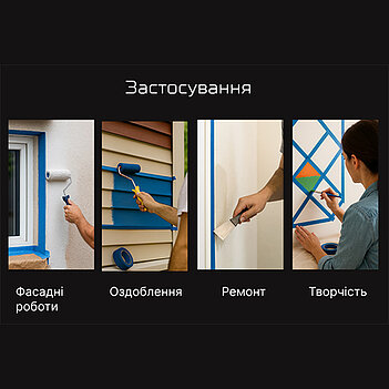 Стрічка малярна Alloid Pro 18 мм х 40 м синя (MTB-1401840)
