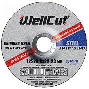 Круг зачистной по металлу WellCut 125х6,0х22,23мм (WCG2712560)