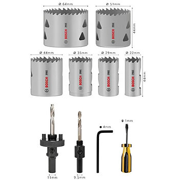 Набір коронок універсальних Bosch PRO Multi Material 12 шт. (2608900524)