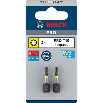 Бита Torx ударная Bosch Impact Control 1/4" T10 2 шт. (2608522472)