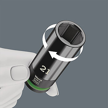 Набір головок 6-гранних ударних подовжених WERA Wheel Impaktor C Set 1 1/2" 3 шт. (05004595001)
