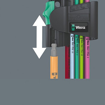 Набор ключей Torx Г-образных WERA 967 SL/9 HF Multicolour 9 шт. с фиксирующей функцией (05024179001)