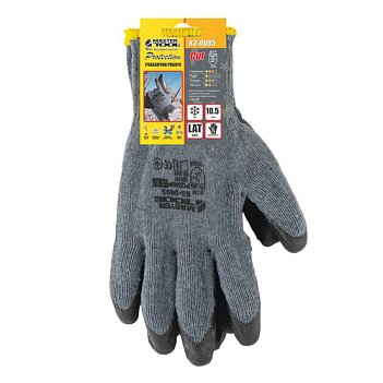 Перчатки MASTERTOOL CRINKLE LATEX COTTON XL / р. 10,5 (83-0605)
