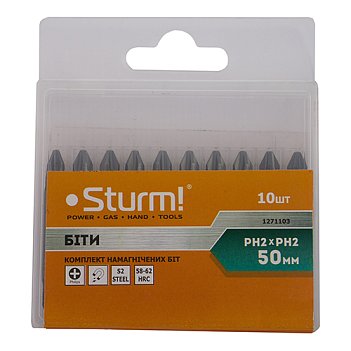 Біта Phillips Sturm магнітна 1/4" PH2 10шт (1271103)