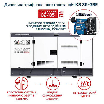 Генератор дизельный Könner & Söhnen (KS 35-3BE)