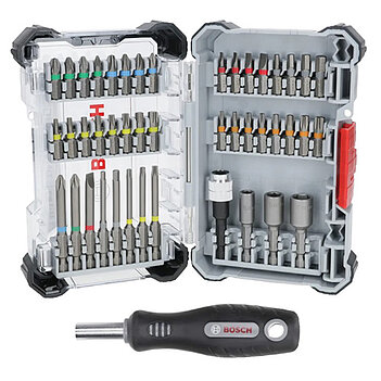 Викрутка з набором біт Bosch Extra Hard Screwdriver Bit Set 44+1 шт. (2607017732)