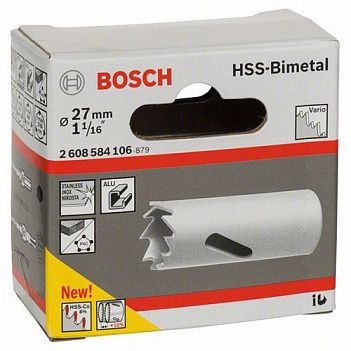 Коронка по металлу и дереву Bosch HSS-Bimetal 27 мм (2608584106)